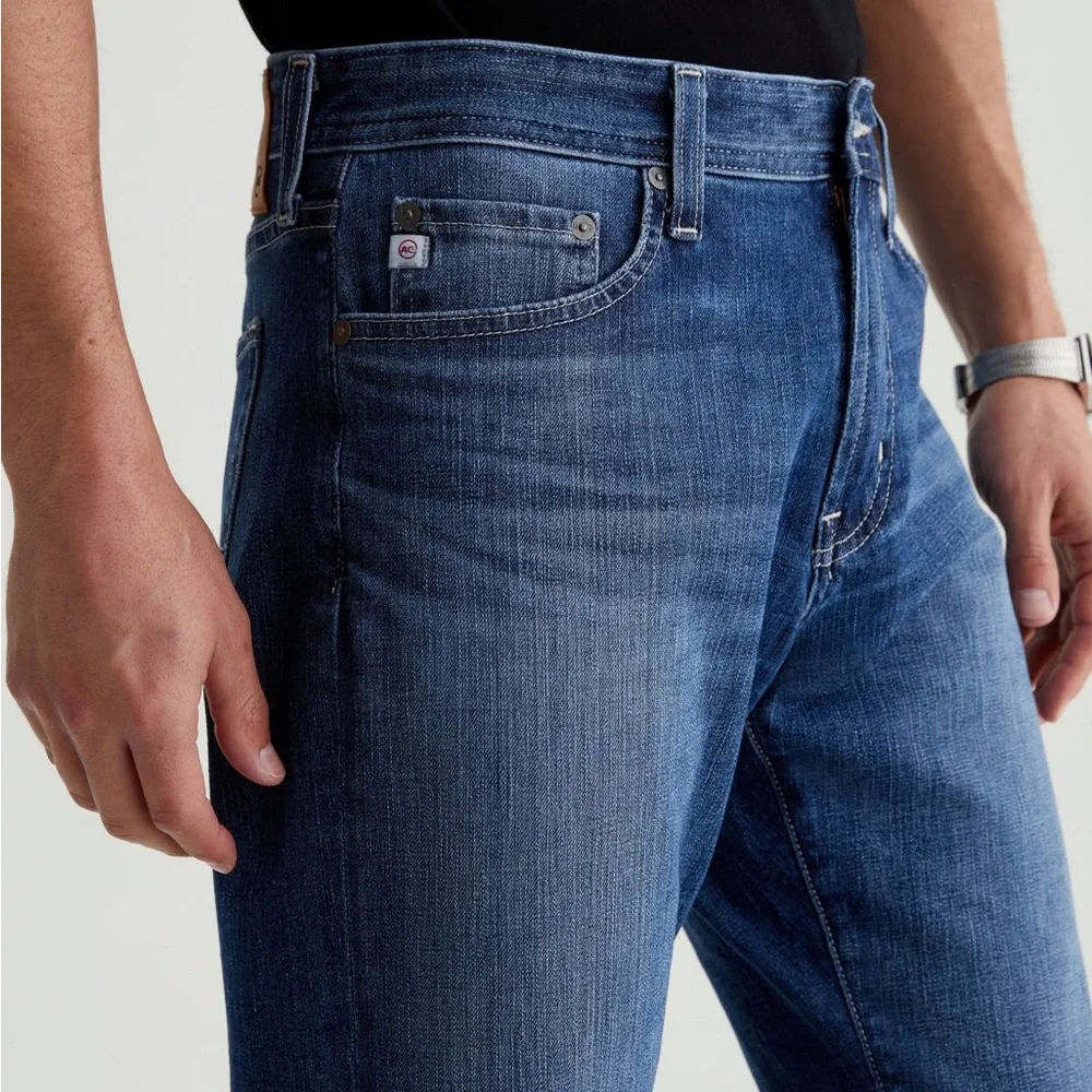 Ag Adriano Goldschmied Blue Straight Jeans - Picture 2 of 4